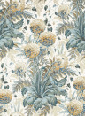 Anna French Tapete Dahlia - Soft Gold on Cream