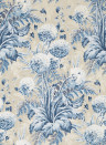 Anna French Tapete Dahlia - Navy on Linen