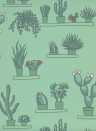 Little Greene Tapete Mr Straw's Greenhouse - Green Verditer