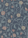 Little Greene Tapete May's Tulip - Hicks Blue