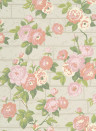 Little Greene Tapete Rose Garden - Green Stone