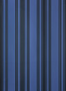 Tapete Tented Stripe von Farrow & Ball - Pitch Blue/ Off-Bla