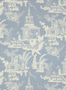 Thibaut Wallpaper Empress Court - Blue