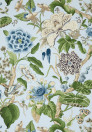 Thibaut Wallpaper Hill Garden - Spa Blue