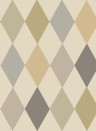 Cole & Son Papier peint Punchinello - Metallics on Linen