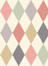Cole & Son Papier peint Punchinello - Coral/ Green