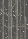 Cole & Son Papier peint Woods & Stars - Charcoal