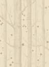 Cole & Son Papier peint Woods & Stars - Buff/ Gold