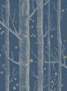 Cole & Son Papier peint Woods & Stars - Midnight