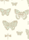 Cole & Son Wallpaper Butterflies & Dragonflies Duck Egg/ Ivory