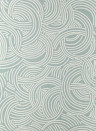 Farrow & Ball Wallpaper Tourbillon Green Blue/ Wimborne White