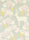 Tapete Apple Garden von Majvillan - Soft Grey/ Yellow/ Pink