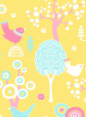 Majvillan Wallpaper Cherry Valley Yellow/ Pink/ Blue/ Cream White