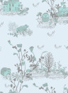 Sian Zeng Papier peint Woodlands - Blue/ Green