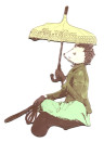Magnet Hedgehog Rider von Sian Zeng - Green