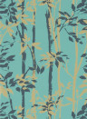Sanderson Wallpaper Beechgrove Teal/ Gold