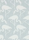Vintagetapete Flamingos von Sanderson - Dove/ Chalk