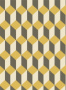 Cole & Son Papier peint Delano - Yellow/ Black