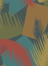 Cole & Son Wallpaper Deco Palm Red/ Blue