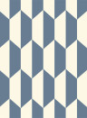Cole & Son Papier peint Tile - Blue/ White