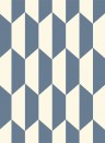 Cole & Son Papier peint Tile - Blue/ White