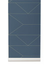 Tapete Lines von Ferm Living - Dark Blue