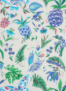 Matthew Williamson Wallpaper Habanera Pebble/ Ultramarine/ Cerulean Blue