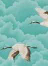 Harlequin Wallpaper Cranes in Flight Marine