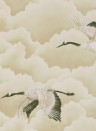 Harlequin Wallpaper Cranes in Flight Pebble