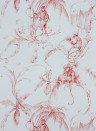 Nina Campbell Wallpaper Barbary Toile Coral Red