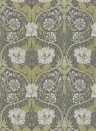 Morris & Co Papier peint Honeysuckle & Tulip - Charcoal/ Gold