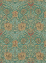 Tapete Honeysuckle & Tulip von Morris & Co. - Emerald/ Russe