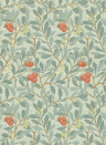 Morris & Co Tapete Arbutus - Blue/ Pink