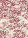 Little Greene Tapete Stag Toile - Burgundy