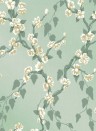 Little Greene Wallpaper Sakura Aqua Lustre