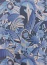 Osborne & Little Wallpaper Fantasque Sapphire/ Navy/ Silver