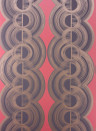 Osborne & Little Wallpaper Lempicka Coral/ Dark Dove/ Rose Gold
