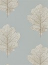 Sanderson Wallpaper Oak Filigree Blue/ Silver