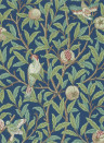 Morris & Co Papier peint Bird & Pomegranate - Blue/ Sage