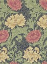 Morris & Co Papier peint Chrysanthemum - Indigo