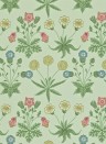 Morris & Co Papier peint Daisy - Pale Green/ Rose