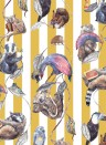 House of Hackney Tapete Hackney Empire - Ochre Stripe