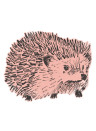 Sian Zeng Wall Decal Hedgehog Pink