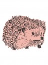 Wandsticker Hedgehog von Sian Zeng - Pink