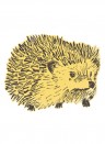 Wandsticker Hedgehog von Sian Zeng - Yellow