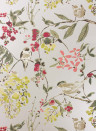 Nina Campbell Wallpaper Penglai Charcoal/ Sage/ Coral