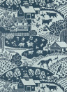 Tapete Gable von Farrow & Ball - Green Blue/ Hague Blue