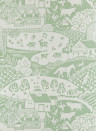 Tapete Gable von Farrow & Ball - Green/ James White