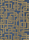 Farrow & Ball Wallpaper Enigma Stiffkey Blue/ Gold