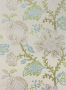 Nina Campbell Wallpaper Coromandel Stone/ Green/ Aqua